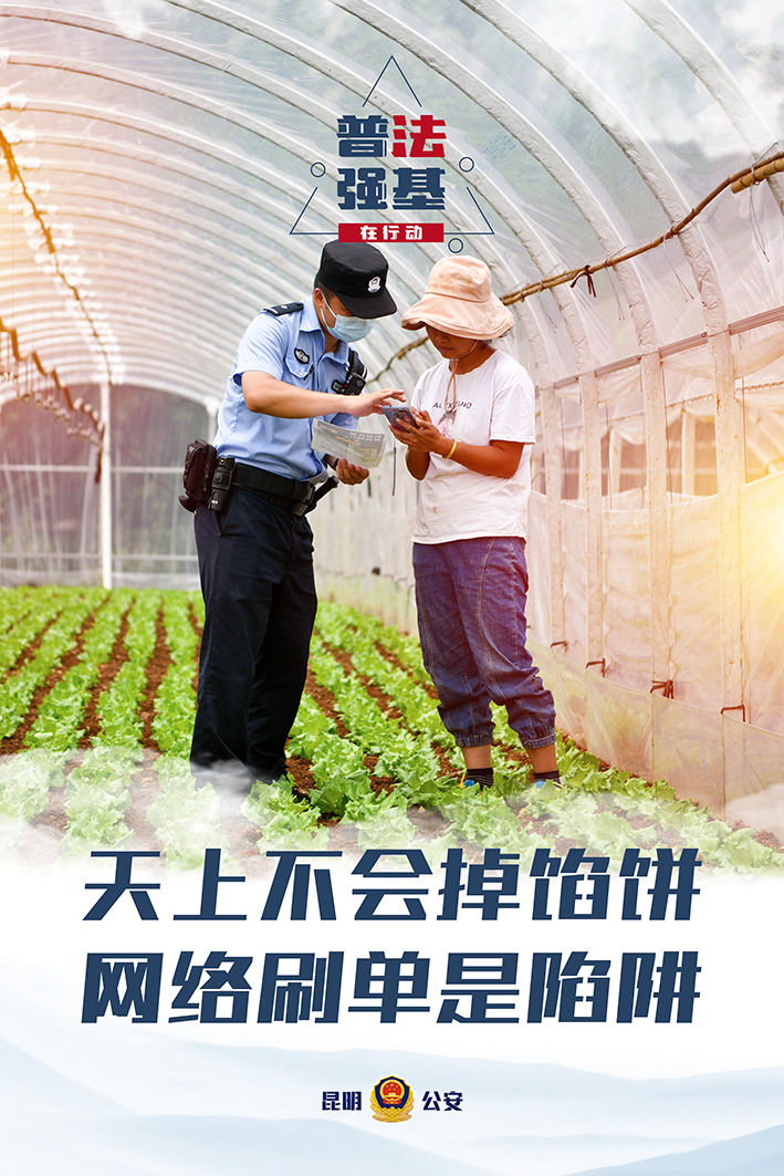 普法强基在行动_天上不会掉馅饼 网络刷单是陷阱 (1).png
